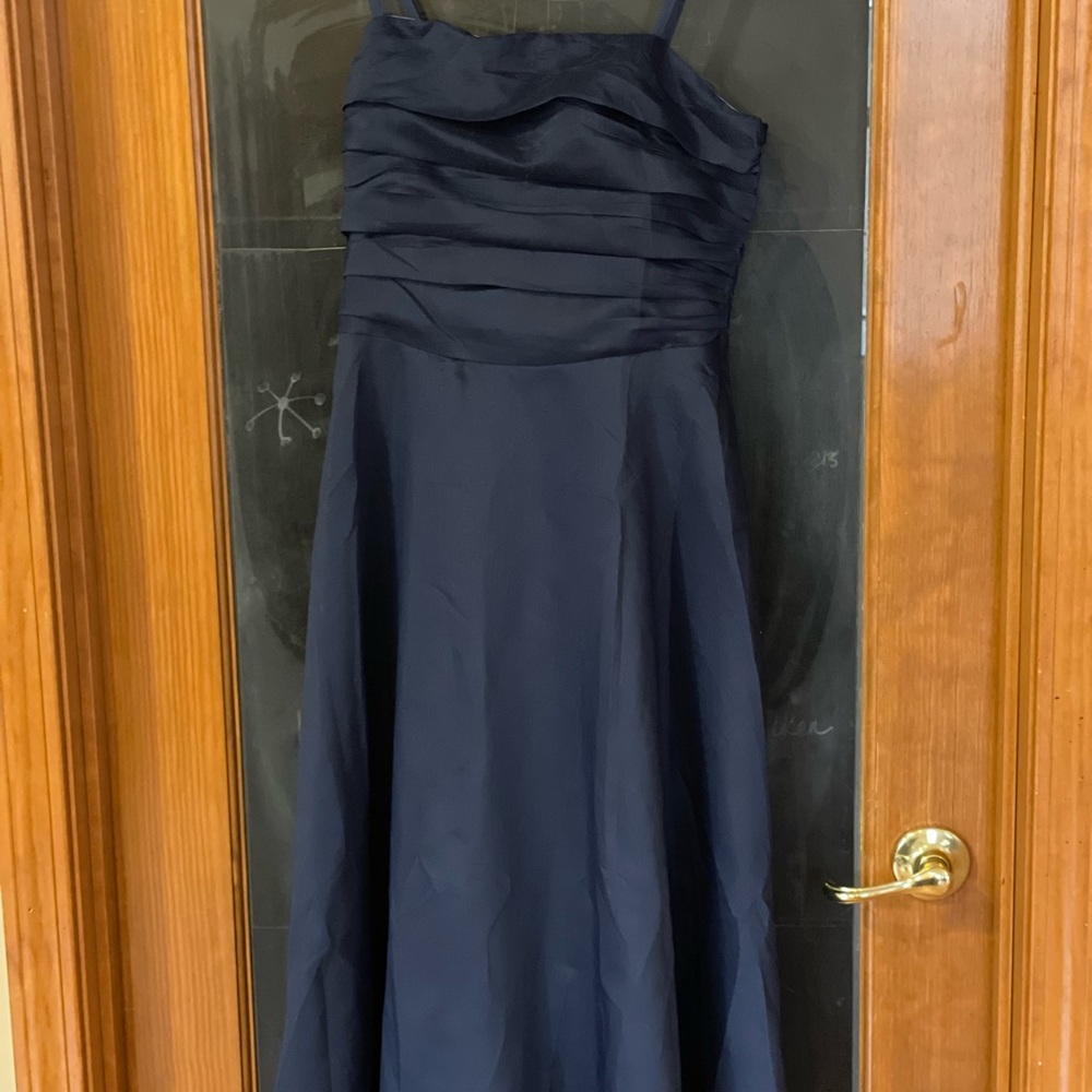 Chic Strapless Navy Dress